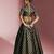 Black Brocade Lehenga Set