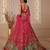 Pink Printed Crepe Lehenga Set