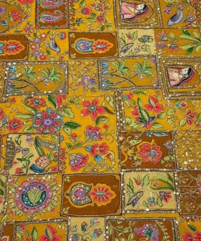 Mustard Yellow Crepe Lehenga Jacket Set