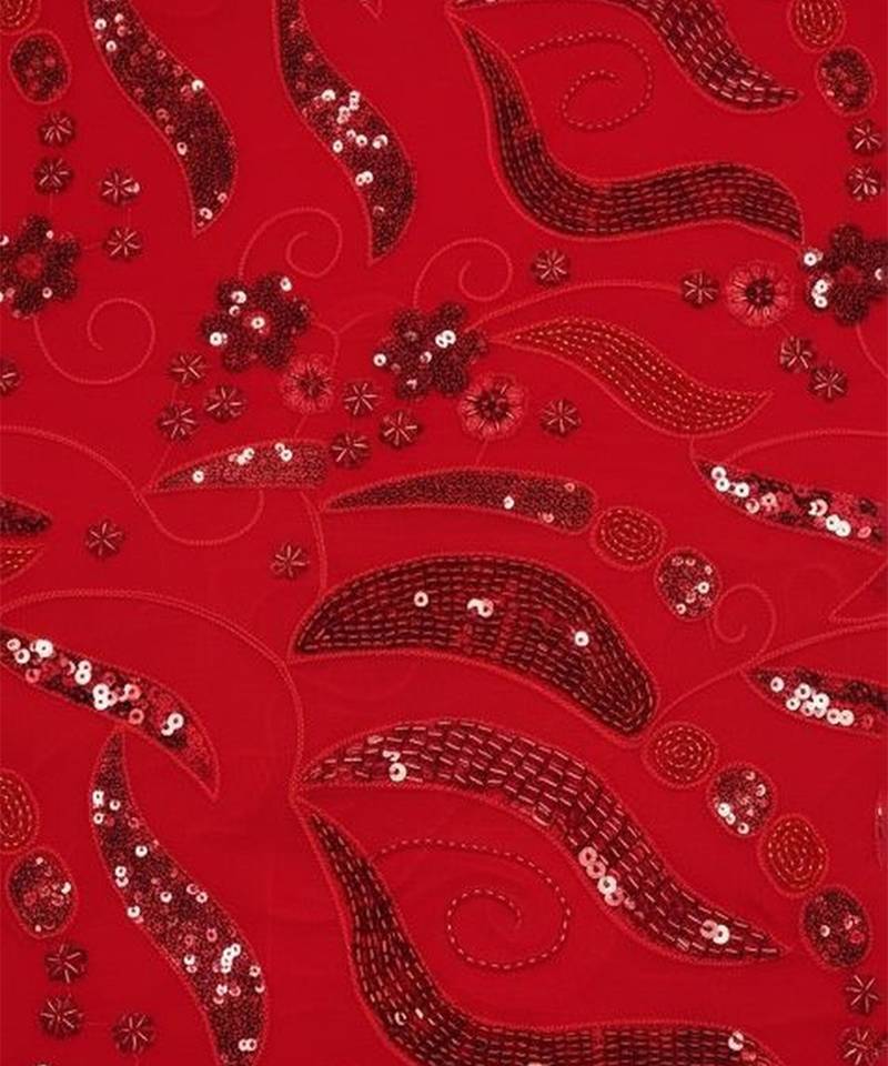 Red Georgette Lehenga Set