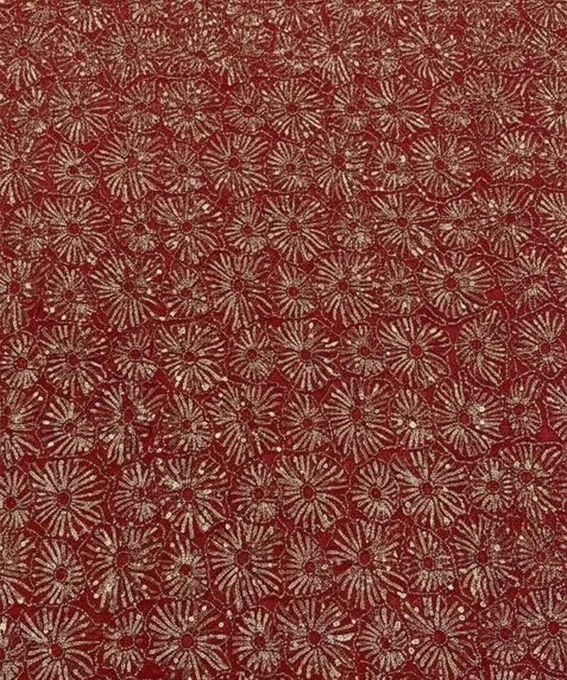 Red Tissue Lehenga Set