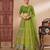 Green Printed Crepe Lehenga Set