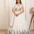 WHITE EMBROIDERY WORK GEORGETTE FABRIC PARTY WEAR LEHENGA CHOLI WITH DUPATTA.