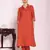 Rust color beautful poly silk fabric stylish partywear attire for girls