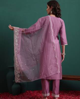 Lavender color beautiful suit for classy trendy girl 2