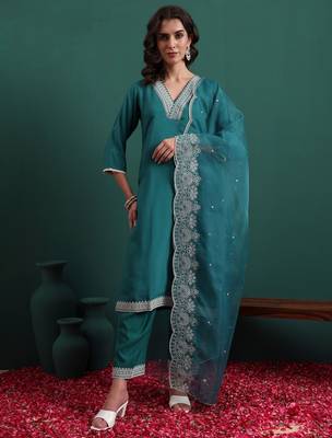 Pine green color beautiful suit for classy trendy girl 1