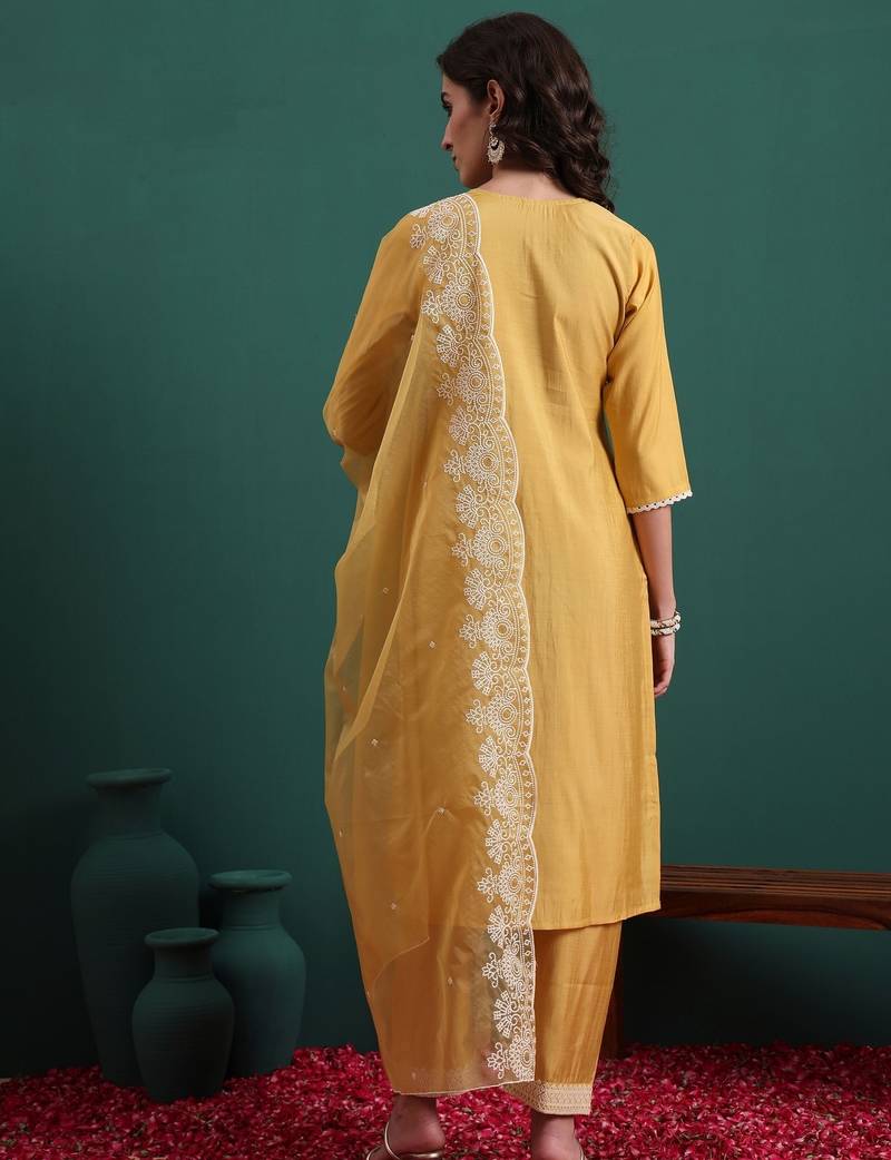 Yellow color beautiful ethnic suit for classy trendy girl