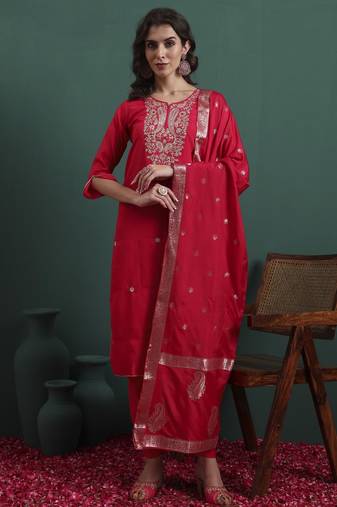 Pink color beautiful ethnic suit for classy trendy girl