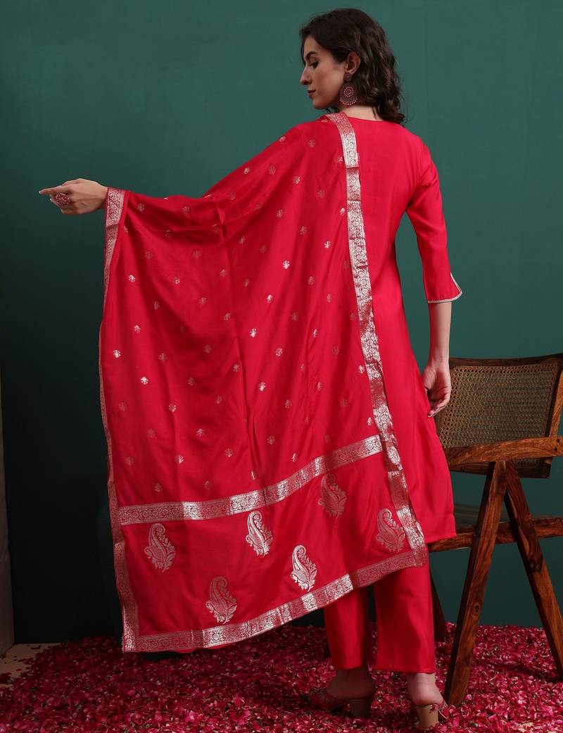 Pink color beautiful ethnic suit for classy trendy girl