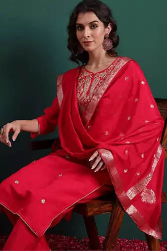 Pink color beautiful suit for classy trendy girl