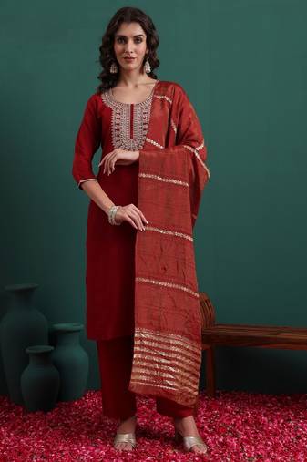 Maroon color beautiful ethnic suit for classy trendy girl