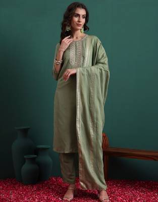Green color beautiful suit for classy trendy girl 1