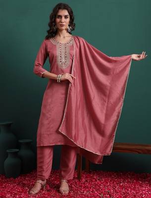 Pink color beautiful suit for classy trendy girl 1