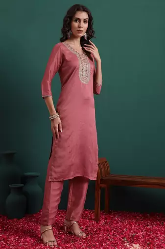 Pink color beautiful suit for classy trendy girl