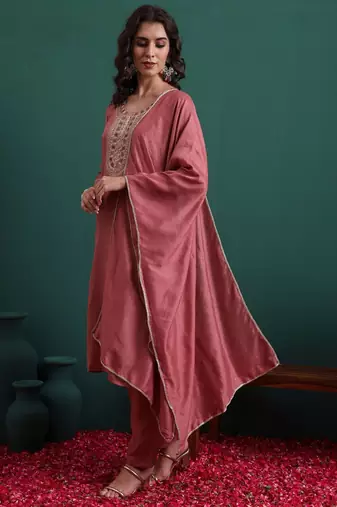 Pink color beautiful suit for classy trendy girl