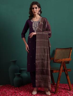 Purple color beautiful suit for classy trendy girl 1
