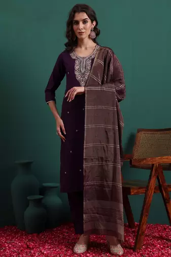Purple color beautiful ethnic suit for classy trendy girl