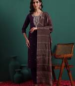 Purple color beautiful ethnic suit for classy trendy girl