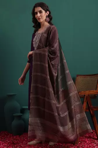 Purple color beautiful suit for classy trendy girl