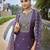 Purple color stylish partywear readymade ethnic suit