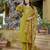 Mustard color stylish partywear readymade ethnic suit