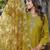 Mustard color stylish partywear readymade ethnic suit