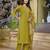 Mustard color stylish partywear readymade ethnic suit