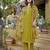 Mustard color stylish partywear readymade ethnic suit