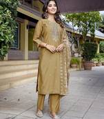 Chiku color stylish partywear readymade ethnic suit