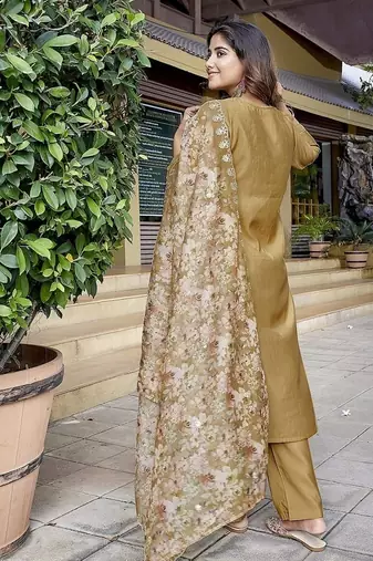 Chiku color stylish partywear readymade suit