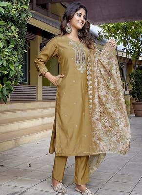 Chiku color stylish partywear readymade suit 5