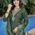 Bottle green color stylish partywear readymade ethnic suit
