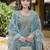 Light blue color stylish partywear readymade ethnic suit