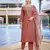 Peach color stylish partywear readymade ethnic suit