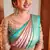 Baby pink silk blend banarasi jaquard designer saree with blouse