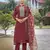 Maroon color stylish partywear readymade ethnic suit