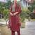 Maroon color stylish partywear readymade ethnic suit