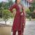 Maroon color stylish partywear readymade ethnic suit