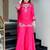 Pink color natural crepe fabric beautiful partywear dress for girls