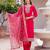 Pink color viscose chanderi fabric beautiful partywear dress for girls