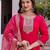 Pink color viscose chanderi fabric beautiful partywear dress for girls