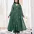 Green color chanderi fabric beautiful partywear dress for girls
