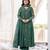 Green color chanderi fabric beautiful partywear dress for girls