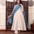 Off white color chanderi fabric beautiful partywear dress for girls