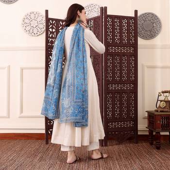 Off white color chanderi beautiful partywear dress for girls 2