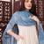 Off white color chanderi fabric beautiful partywear dress for girls