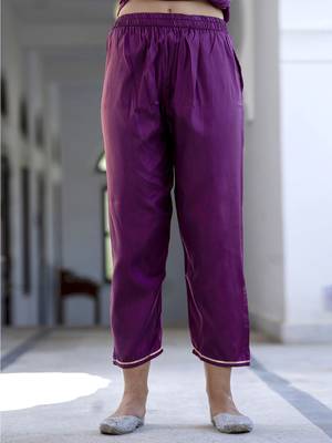 Magenta color silk blended partywear ceremonial suit 4