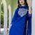 Royal blue color silk blended ethnic partywear ceremonial suit