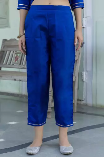 Royal blue color silk blended partywear ceremonial suit