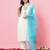 White color silk blended ethnic partywear ceremonial suit